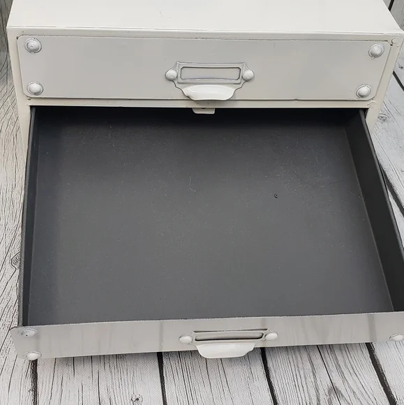 Hand Painted Table Top 3-Drawer Organizer